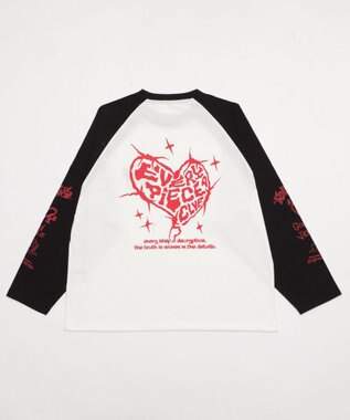 WEGO 【ユニセックス着用ITEM/MLサイズ展開】スリーブロゴグラフィックラグランT（LS） ブラック