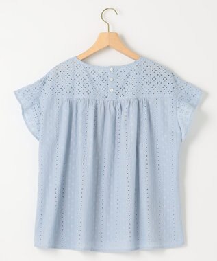 組曲 S エンブロイダリーレースフレンチスリーブ ブラウス 【WEB限定】サックスブルー系9