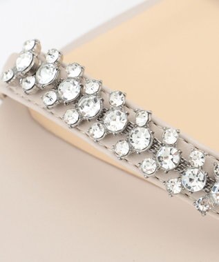 ANY SIS 【23.5~24.0cm】ジュエル調2WAYフラット サンダル ライトベージュ
