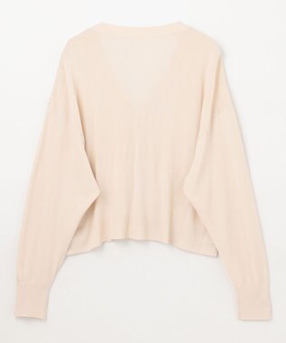 GRACE CONTINENTAL ルーズVネックニットカーディガン キナリ