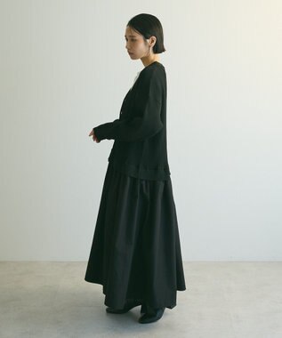 Green Parks ａ．ニットドッキングワンピース Black