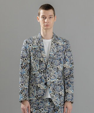 JOSEPH HOMME 新型・新柄【洗える/ストレッチ/シワになりにくい】クールドッツストレッチ メキシカンプリント ジャケット ホワイト系5