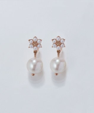 Phoebe 【痛くないシリーズ】フルールパールライトフィットイヤリング　シャンパンゴールド シャンパンゴールド