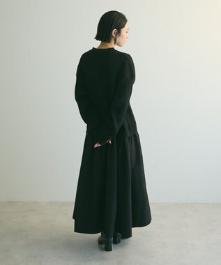 Green Parks ａ．ニットドッキングワンピース Black