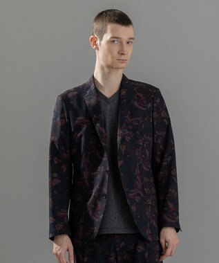 JOSEPH HOMME 新型・新柄【洗える/ストレッチ/シワになりにくい】クールドッツストレッチ メキシカンプリント ジャケット ダークブラウン系5