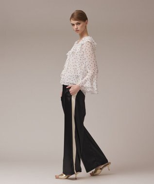 GRACE CONTINENTAL ラッフルドットトップ ホワイト