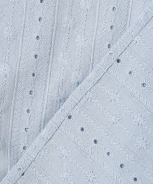 組曲 L エンブロイダリーレースフレンチスリーブ ブラウス 【WEB限定】サックスブルー系9