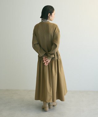 Green Parks ａ．ニットドッキングワンピース Beige