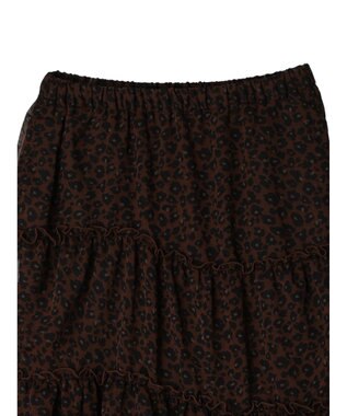 AMERICAN HOLIC 丈違いティアードフリルギャザースカート Brown