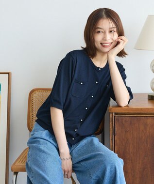 Green Parks コンパクトポケットカーディガン Dark Navy