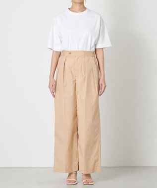 NAVE 【ReNave・セットアップ可/洗える/接触冷感/UVケア】コットンポリブロード パンツ ベージュ系