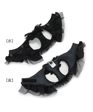 PET PARADISE cherircouture フリフリハーネス 《ブラック》 小型犬 ＳＳ ブラック