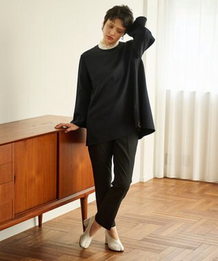 #Newans 【洗える】シアースカラップデザインブラウス ホワイト