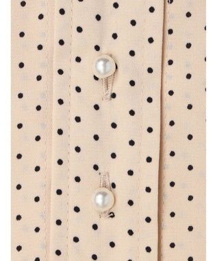 CRAFT STANDARD BOUTIQUE ピコフリルドットブラウス Beige