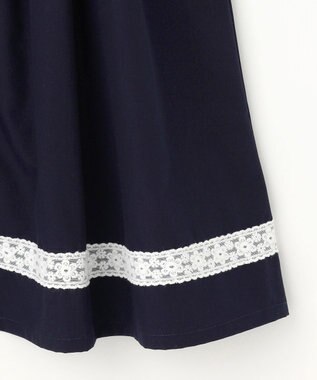 ANY KIDS 襟付き 半袖 ワンピース ネイビー