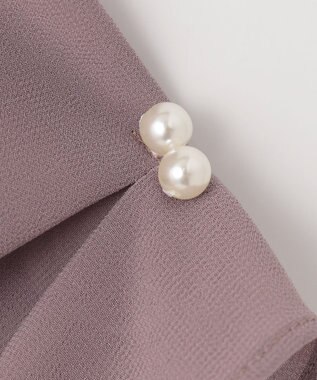 ANY SIS S 【洗える】フラワー刺繍パーツ ワンピース スモーキーピンク