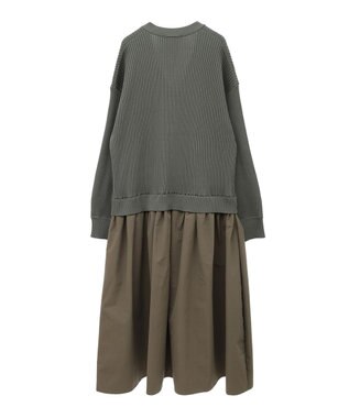 Green Parks ａ．ニットドッキングワンピース Khaki