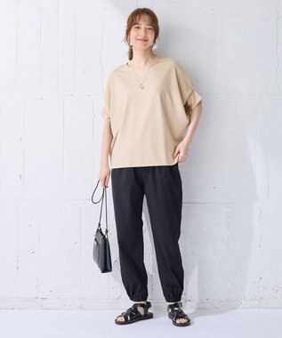 ANY L ゆるシルエットドルマンプルオーバー サンドベージュ