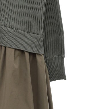 Green Parks ａ．ニットドッキングワンピース Khaki