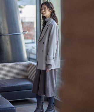 J.PRESS LADIES L 【洗える】Pe/Vis サイロチェック ブラウス ネイビー系3