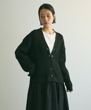 Green Parks ａ．ニットドッキングワンピース Black