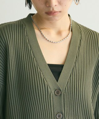 Green Parks ａ．ニットドッキングワンピース Khaki