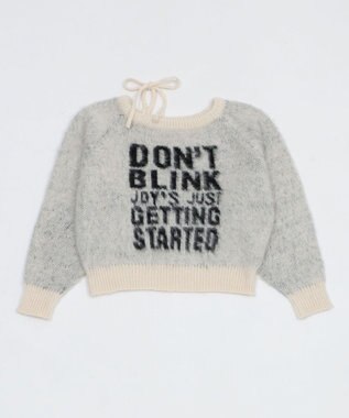 WEGO シャギー2WAYグラフィックワンショルニット ホワイトアイボリー