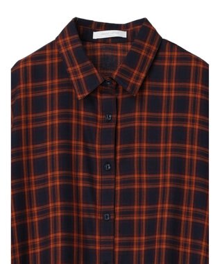 Green Parks ビエラチェックシャツワンピース Orange