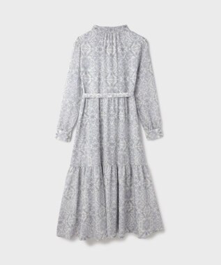 GRACE CONTINENTAL ダマスク柄風プリントワンピース グレー