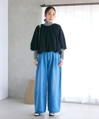 #Newans 【セレモニーにも/洗濯機可】バルーンヘムライトブルゾン​ ブラック