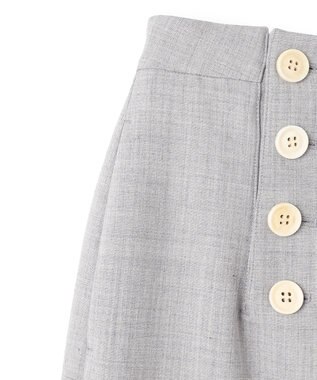 BEIGE， FERSEN / フロントボタンIラインスカート L.Gray