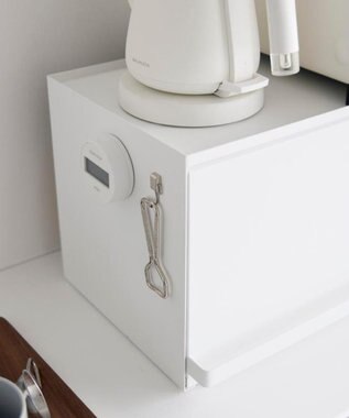 tower 前が開くキッチンカウンター上収納ラック タワー D24 ホワイト ホワイト