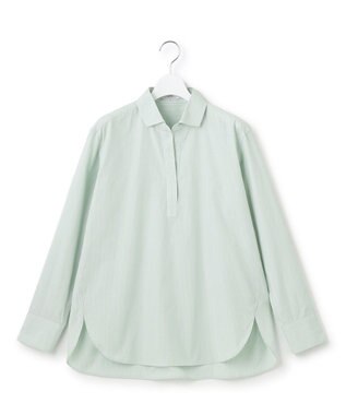 23区 【Oggi4月号掲載/洗える】CANCLINI スキッパー シャツ [WEB限定]ミントストライプ