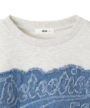 WEGO デニムワッペンプルオーバー 杢グレー