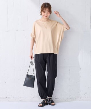 ANY L ゆるシルエットドルマンプルオーバー サンドベージュ