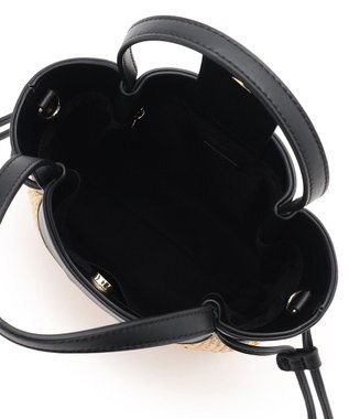 23区 【先行予約】ペーパーライクコンビ ショルダーバッグ (S) ブラック×ベージュ