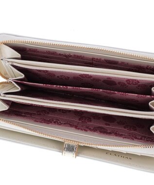 CLATHAS ブラン ラウンドファスナー長財布 ホワイト