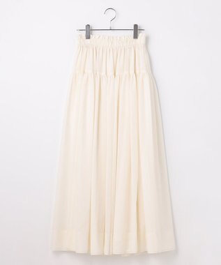 #Newans 【高山都さんコラボ】ダブルギャザーロングスカート ホワイト