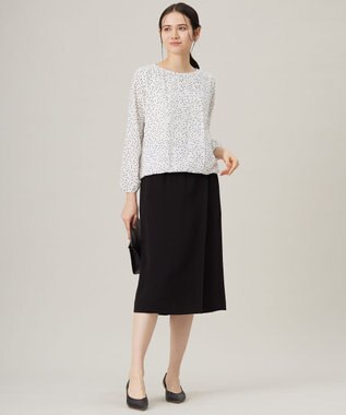 自由区 【セットアップ対応・洗える】トリアセダブルクロス スカート ブラック系