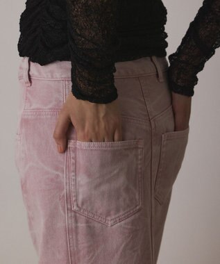 GRACE CONTINENTAL ピグメントタイトスカート ピンク