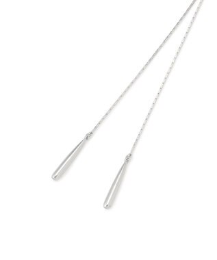 23区 ドロップメタル ラリエット ネックレス シルバー系