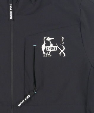 CW-X 【MEN】 CW-X 【CHUMS (チャムス)コラボ】 メンズトップス ジャケット はっ水(本体) フードつき(ドローコードで調整可能) 長袖 UVカット率90％以上（本体） メンズ LNO530 /ワコール ダークブラック