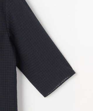 J.PRESS LADIES S シアーブロックチェック カットソー ネイビー系