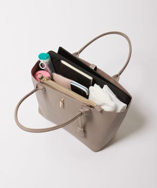 J.PRESS LADIES 【3点セット・A4サイズ収納可】マトリョーシカ トート バッグ ベージュ系