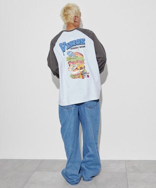 WEGO VISIONジャンクフードラグランLST ライトグレー