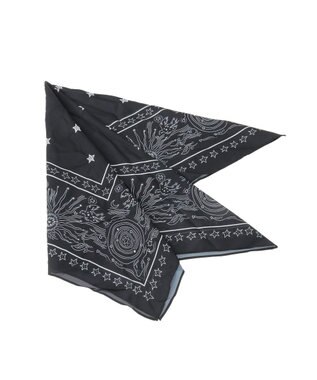 AMERICAN HOLIC シルキーバンダナ柄スカーフ Blue