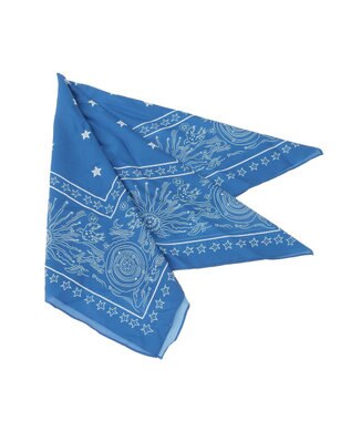 AMERICAN HOLIC シルキーバンダナ柄スカーフ Blue