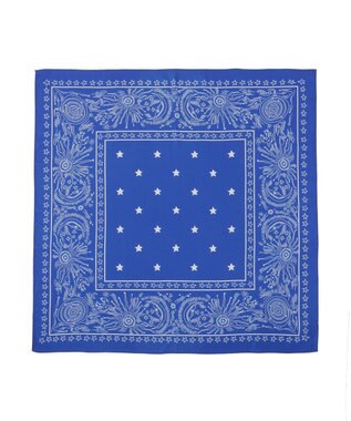 AMERICAN HOLIC シルキーバンダナ柄スカーフ Blue