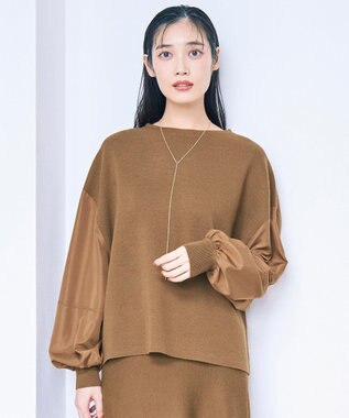 ウールミラノランタンスリーブ ニット