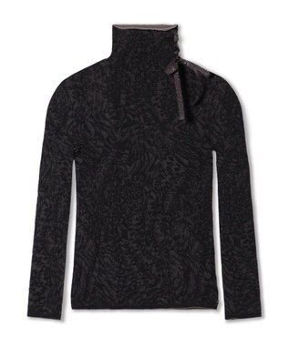 Chacott 【ノーソーイングニット】サイドリボンハイネックニットトップ